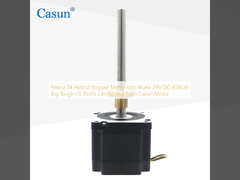 Nema 34 Hybride Stappenmotor met Rem 24V DC 4.5N.m Groot Robuust CE RoHS Gecertificeerd van Casun Motor