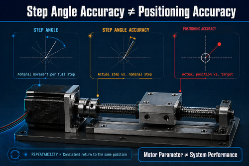Laatste bedrijfsblogs Is Step Angle Accuracy the Same as Positioning Accuracy?