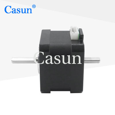 Goede prijs 1.8 Graad NEMA 17 Stapmotor Dual Shaft voor medische apparatuur Automatisering Appliance Online